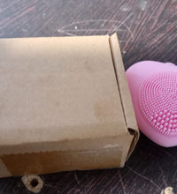 Silicone exfoliating face brush in heart shape for women’s skin care