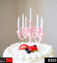 Luxury birthday candle set with cake toppers and holders