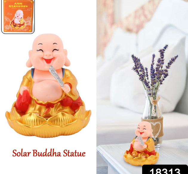 Solar Power Moving Buddha Car Ornament 