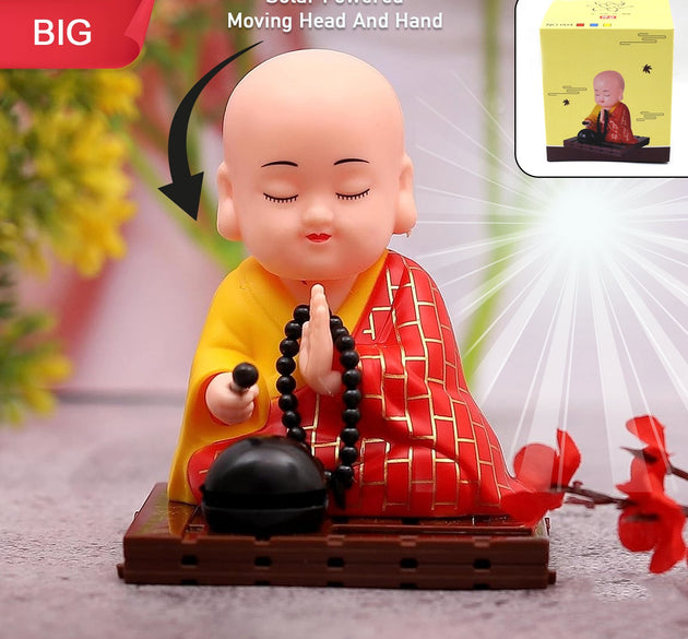 Solar Powered Sitting Buddha Statue,  Moving Head and Hand (1 Pc / Big)