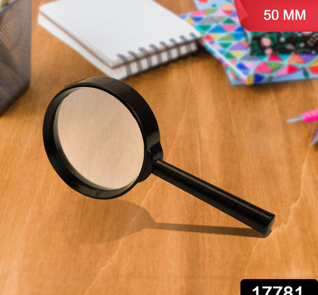 Magnifying glass Lens - reading aid made of glass - real glass magnifying glass that can be used on both sides - glass breakage-proof magnifying glass, Protect Eyes, 50 mm