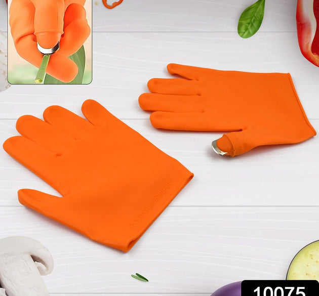 Gloves Silicone Thumb Knife Finger Protector Gears Cutting Vegetable Harvesting Knife