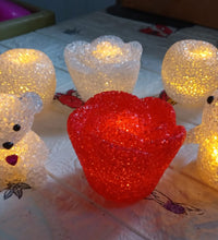 Crystal night light with LED features