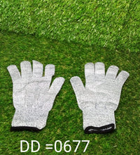 Protective gloves with cut-resistant material.