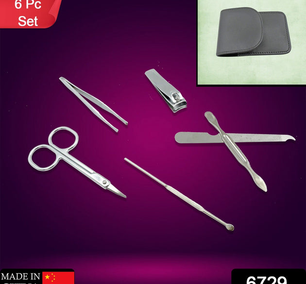 6-in-1 professional nail care kit with scissors