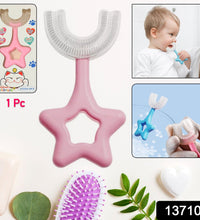 U-Shaped Silicone Manual Toothbrush with Star Design