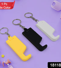 2 in 1 Plastic Keychain with Mobile Stand