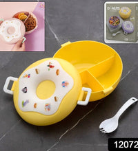 Donut-Shaped Double Insulated 3-Compartment Lunch Box