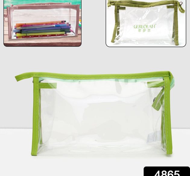 Transparent Zipper Closing Pouch 