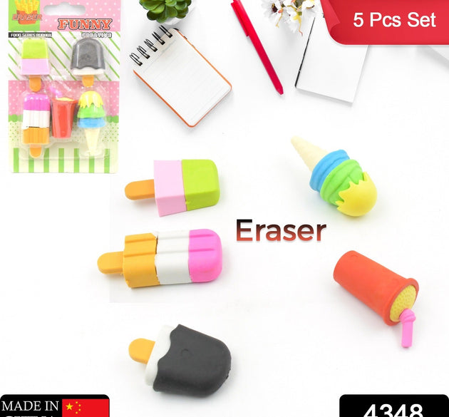 Mini Eraser Set for Kids (5 Pieces) - Fun Designs, Party Favors, School Prizes