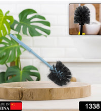 Round toilet brush with sturdy bristles for thorough cleaning