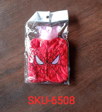 Small hot water bag with Spiderman design for relief and warmth