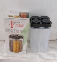 Multi-section lockable food storage jar