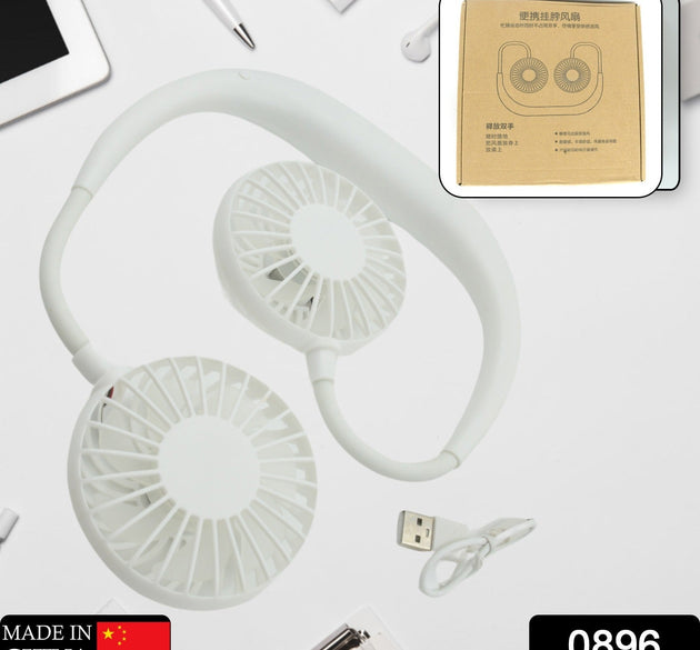 USB Rechargeable Wearable Neckband Fan