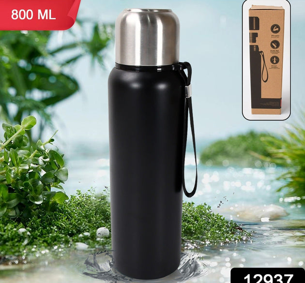 Stainless Steel Water Bottle, Fridge Water Bottle, Stainless Steel Water Bottle Leak Proof, Rust Proof, Cold & Hot Thermos steel Bottle| Leak Proof | Office Bottle | Gym | Home | Kitchen | Hiking | Trekking | Travel Bottle (800ML)