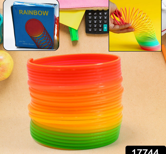 Rainbow Spring, Rainbow Spring Toys, Slinky, Slinky Spring Toy, Toy for Kids, for Kids Adults of All Age Group, for Birthdays, Compact and Portable Easy to Carry (1 Pc)