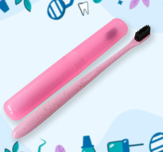 Soft Toothbrush With Toothbrush Cover Cleaner Scraper for Men and Women, Kids, Adults Plastic Toothbrush Cover / Case / Holder (1 Pc / Mix Color)