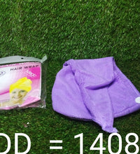 Microfiber hair towel with turban design for efficient drying.