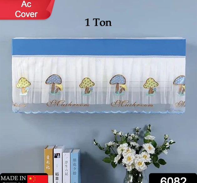 Ac Cover Air Conditioning Dust Cover Folding Designer Ac Cover For Indoor Split Cover Washable Foldable Dustproof Cover  ( approx 1 Ton / Mix Design / 1 Pc) (ac curtain)