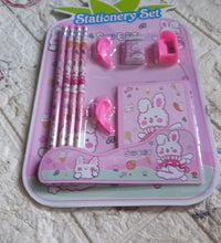 Kids' complete stationery set with diary and pencils.