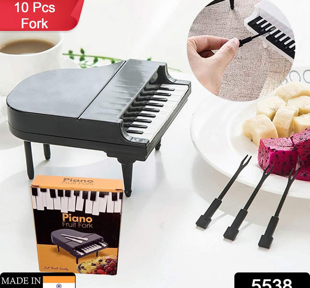 Fun piano-shaped fruit forks for snacks.