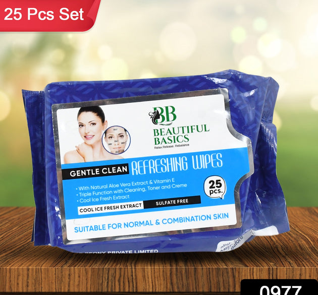 Refreshing Wet Wipes for Face | Facial Cleansing | Refreshing & Skin Hydration| Soothing for skin | pH Balance & Alcohol Free | Nourishing with Fruit extract | 25 Wipes