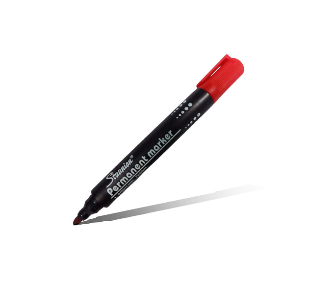 Red permanent marker for whiteboards