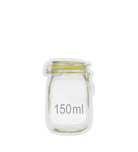 150ml airtight plastic food storage jar with zipper.