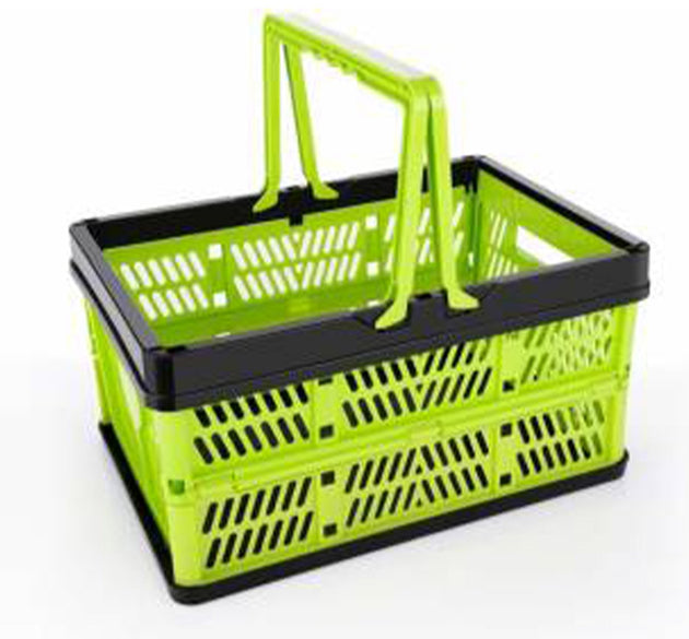 Collapsible shopping basket for easy storage