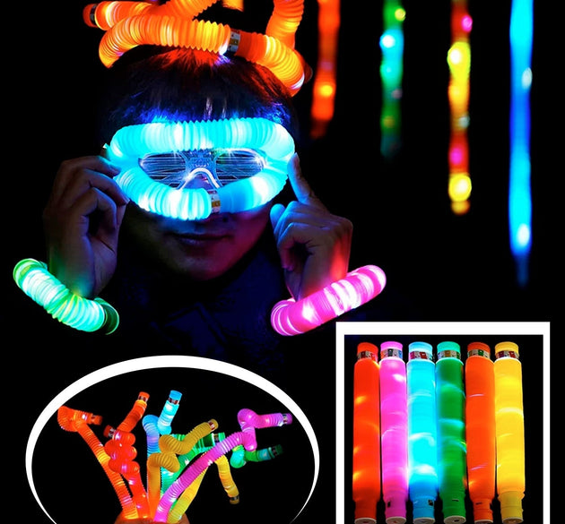 Colorful sensory pop tubes for kids and adults