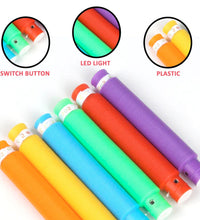 Set of 12 colorful stretchable sensory tubes