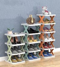 Foldable shoe organizer with adjustable design