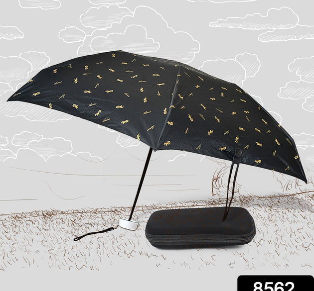 3-Fold Umbrella Summer Sun and Rain Protection Foldable Cute Umbrella || UV Protection Rain Sun Umbrella || Travel Accessories || Umbrella for Children, Girls, and Boys (1 Pc / With Zip Case) 