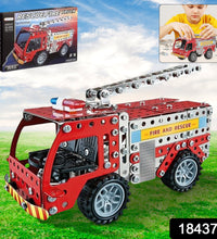 DIY Metal Fire Truck Building Blocks Set