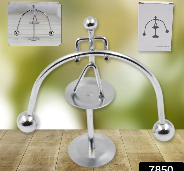 Mini steel balance toy for desk decor, perpetual motion