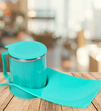 Snack tray with inner steel cup