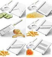 Efficient kitchen slicer and grater for chips and veggies