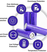 High-capacity lithium rechargeable battery, 1200mAh, 3.7V.